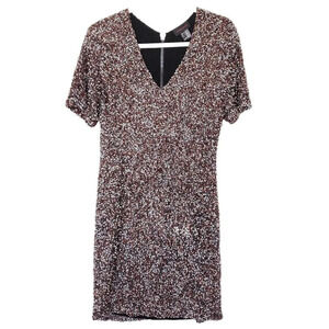 2 Love Tony Cohen Women's Mini Dress Size 8 Medium Sexy Bodycon Party Sequin
